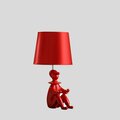 Homeroots 21 in. Sculptural Clown Phone Holder Desk Lamp, Red 468742